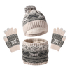 Winter Ladies Hat Neckwarmer Glove Set