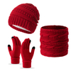 Red Wool Knit Three Piece Set