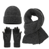 Grey Polyester Knit Three Piece Set
