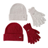 Customized Warm Winter Scarf Beanie Gloves Unisex Knit Set
