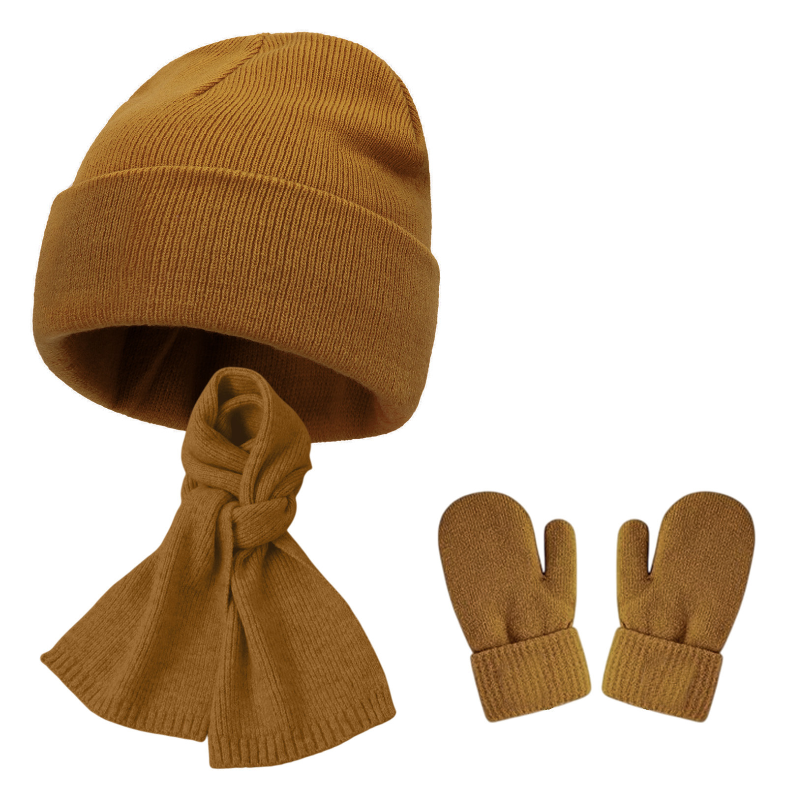 Fashion winter leisure beanie scarf glove set