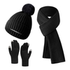 Black Knit Three Piece Set