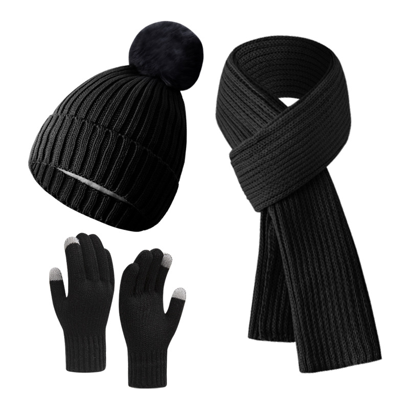 Black Knit Three Piece Set