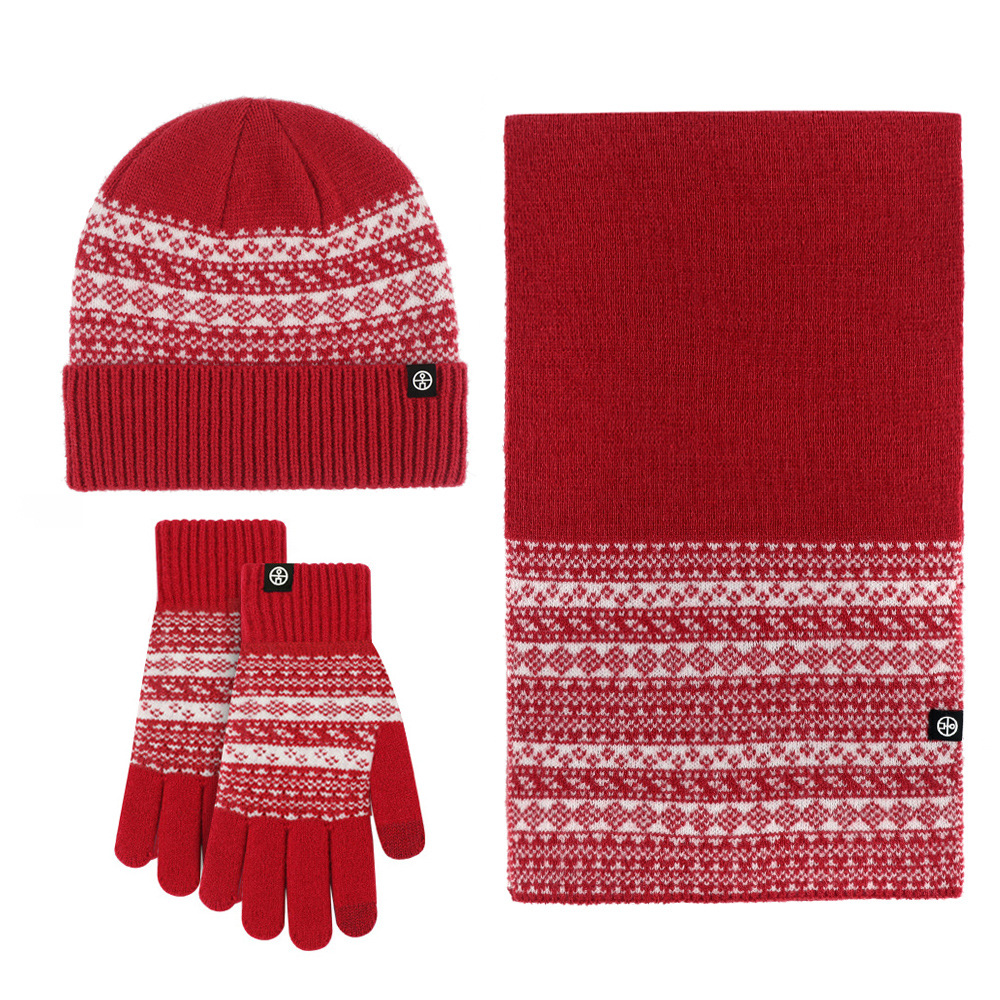 Red Knit Three Piece Set
