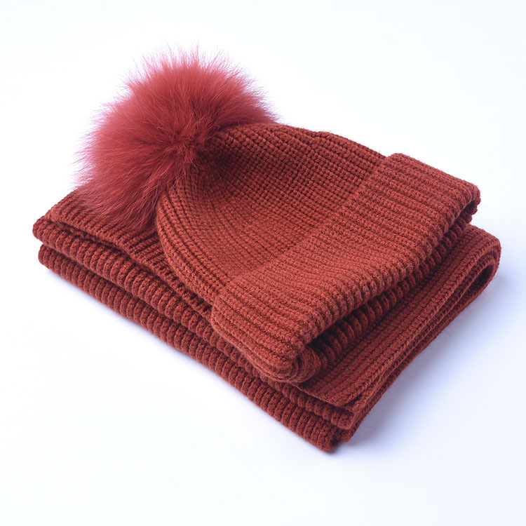 Fur beanie &scarf