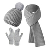 Grey Knit Three Piece Se't