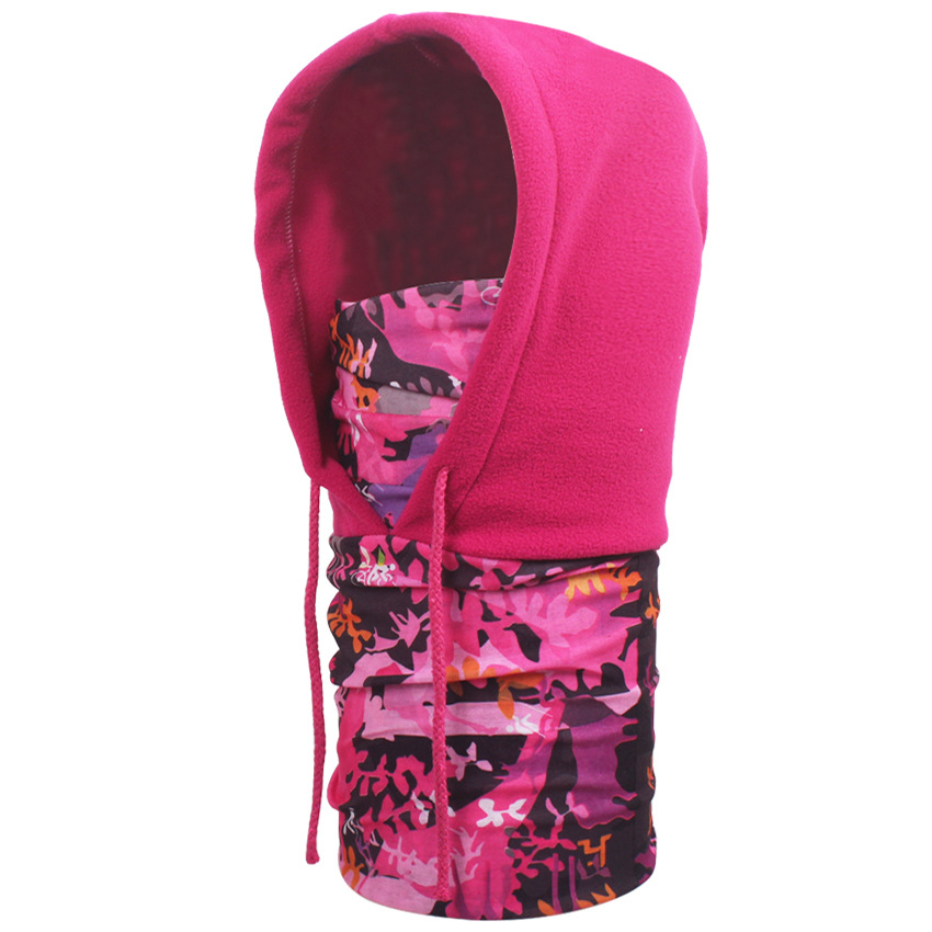  Multifunctional fleece hoody bandana