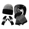 Black Ombre Knit Three Piece Set