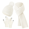 White Knit Three Piece Set