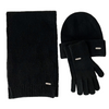 Customized Warm Winter Scarf Beanie Gloves Unisex Knit Set