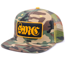 Tactical Camouflage Trucker Cap - Embroidered Cotton Patch Flat Bill Hat