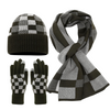 Black Stripe Wool Knit Three Piece Set