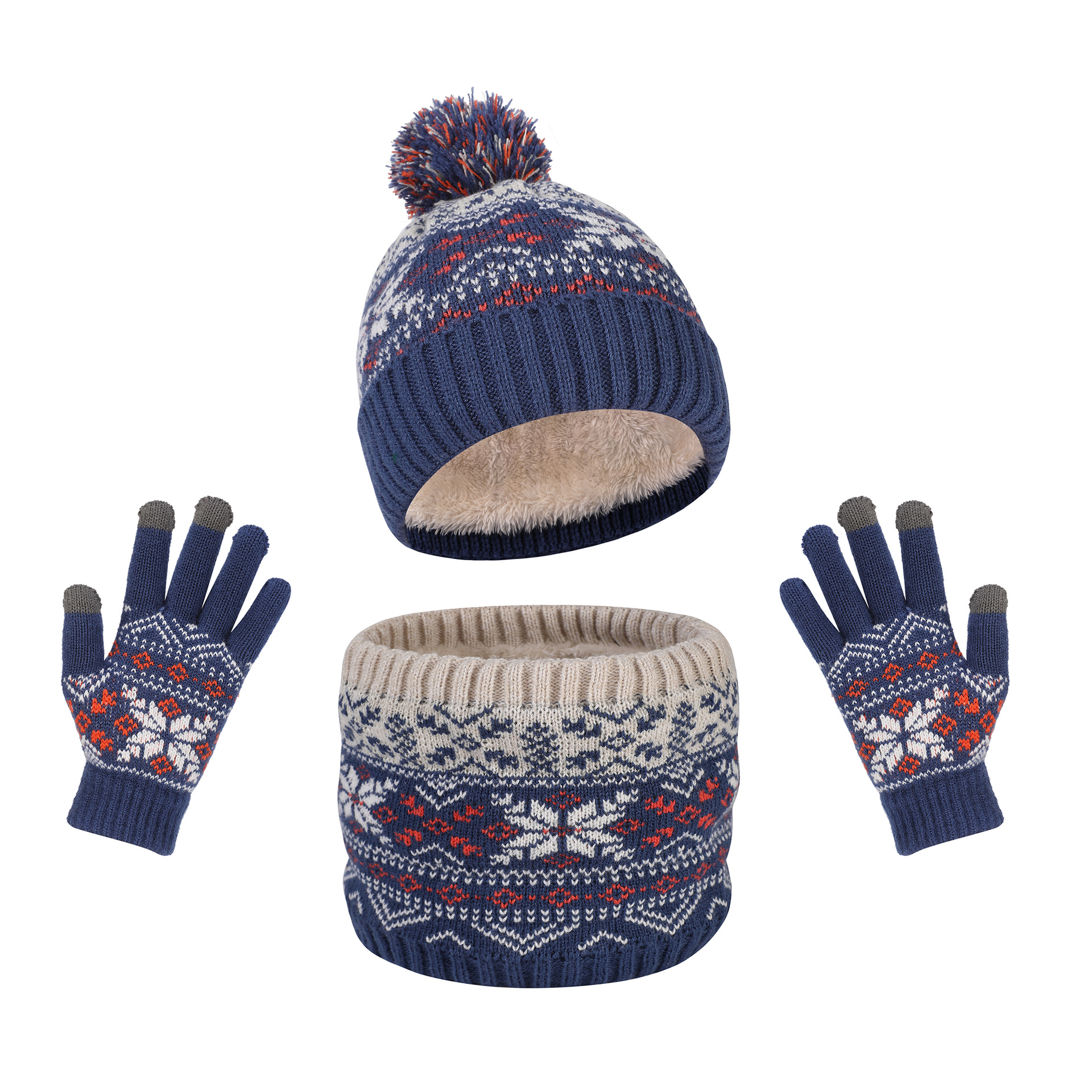 Custom Unisex Winter Warm Knitted Set