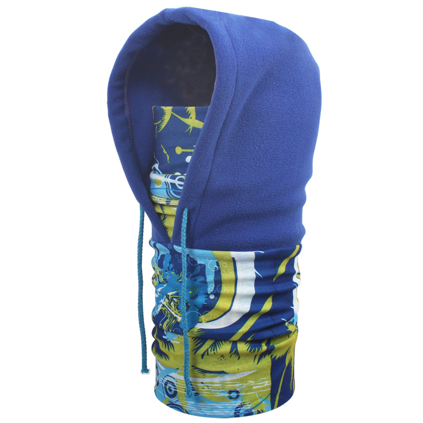  Multifunctional fleece hoody bandana