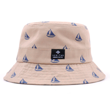Classic Sailboat Print Cotton Bucket Hat for Men & Women