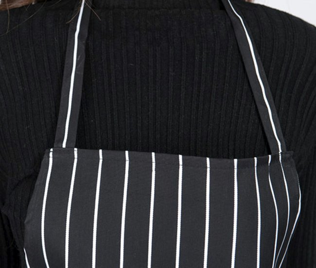 Black And White Stripes Apron