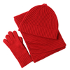 Red Knit Three Piece Set