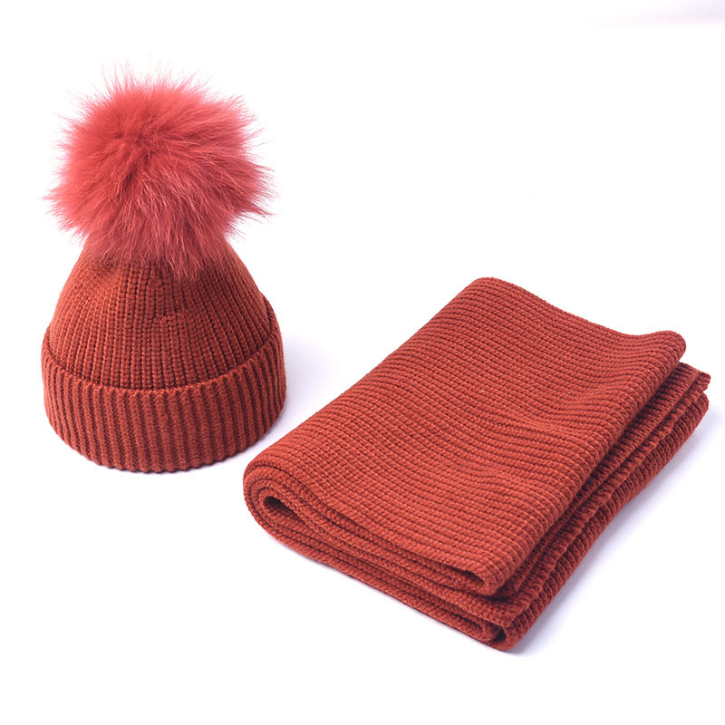 Fur beanie &scarf