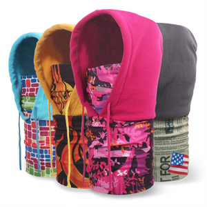 Multifunctional fleece hoody bandana