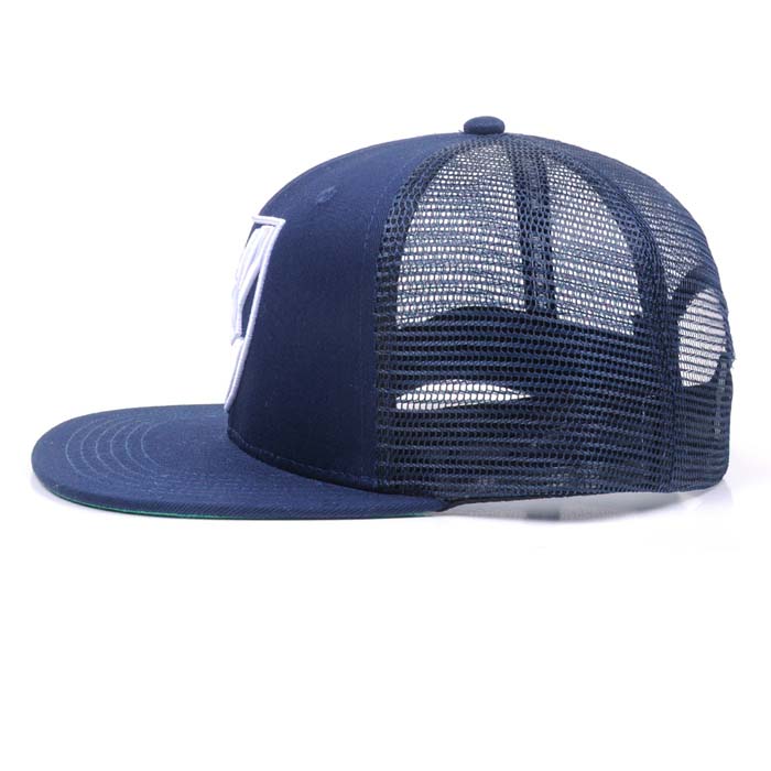 Flat brim Trucker hat