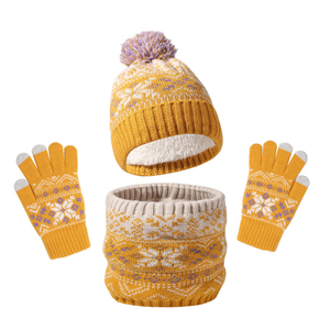 Winter Ladies Hat Neckwarmer Glove Set