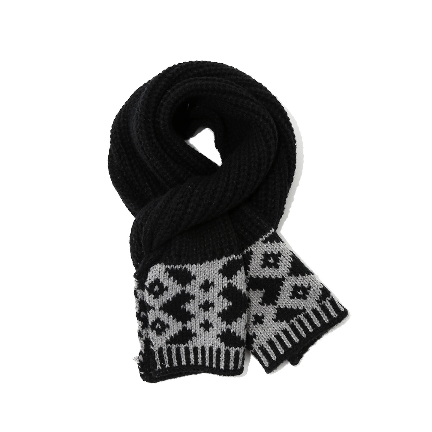 Retro Black Knit Beanie