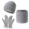 Grey Wool Knit Three Piece Set
