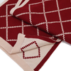 Red Plaid Wool Knit Beanie