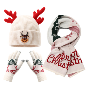 White Christmas Reindeer Knit Set