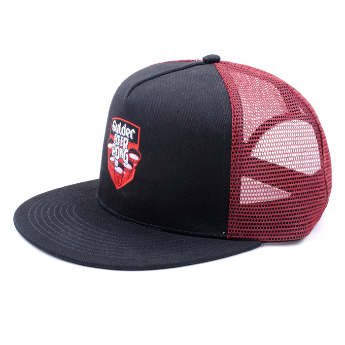 Flat brim Trucker mesh cap