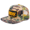 Flat brim camo Trucker mesh cap