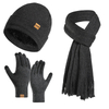 Fashion Cotton Colorful Knitted Gloves Scarf Beanie