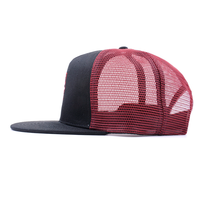 Flat brim Trucker mesh cap