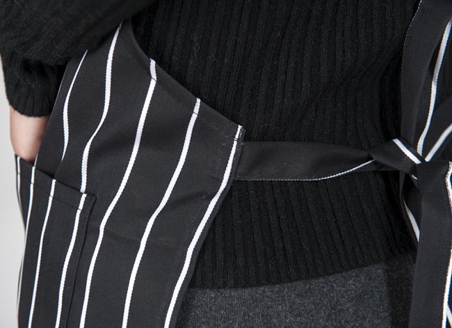 Black And White Stripes Apron
