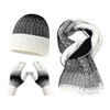 White Ombre Knit Three Piece Set