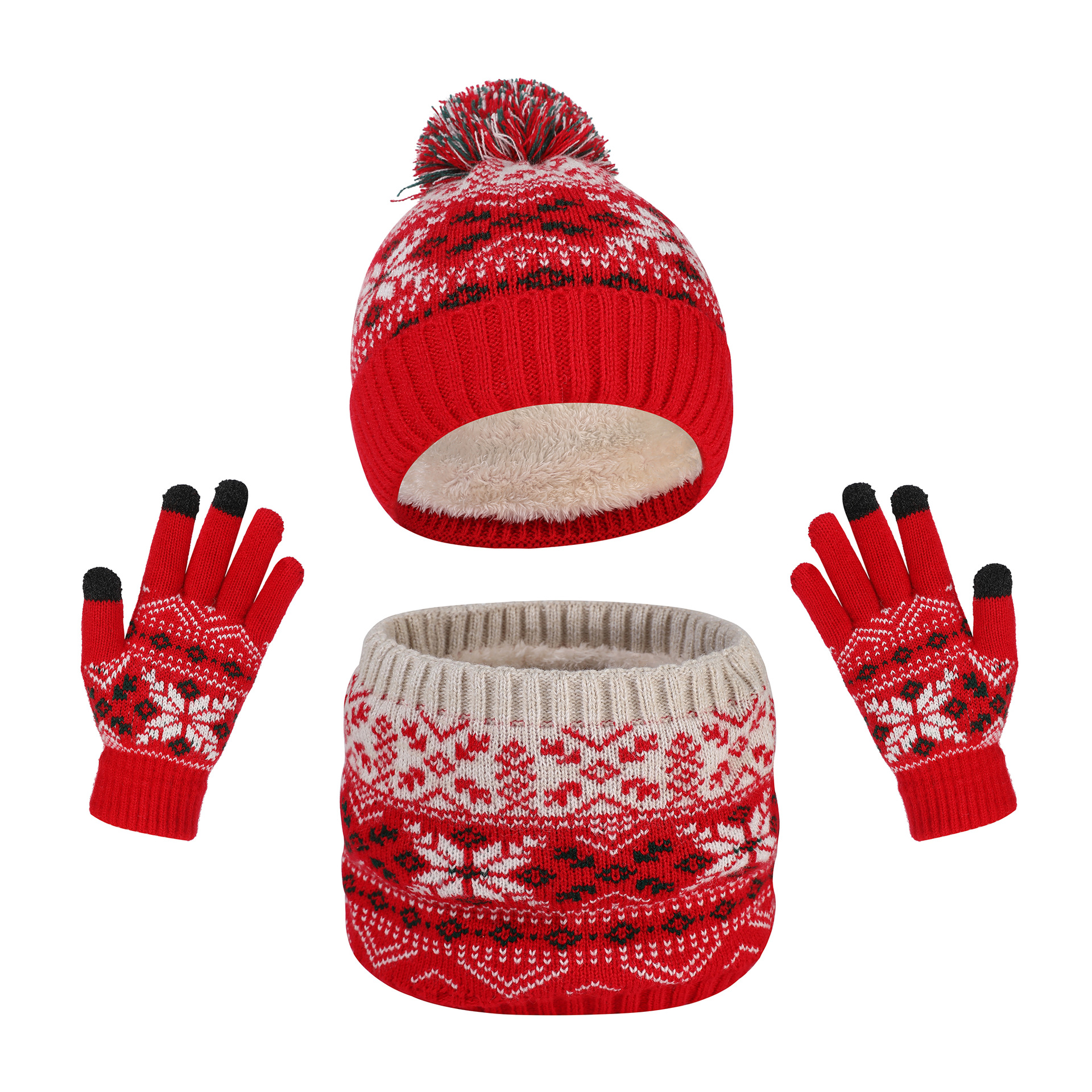 Custom Unisex Winter Warm Knitted Set