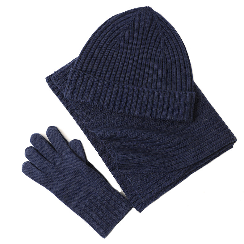 Blue Knit Three Piece Set