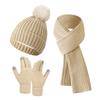 Cream Knit Three Piece Set