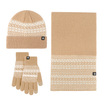 Brown Knit Three Piece Set