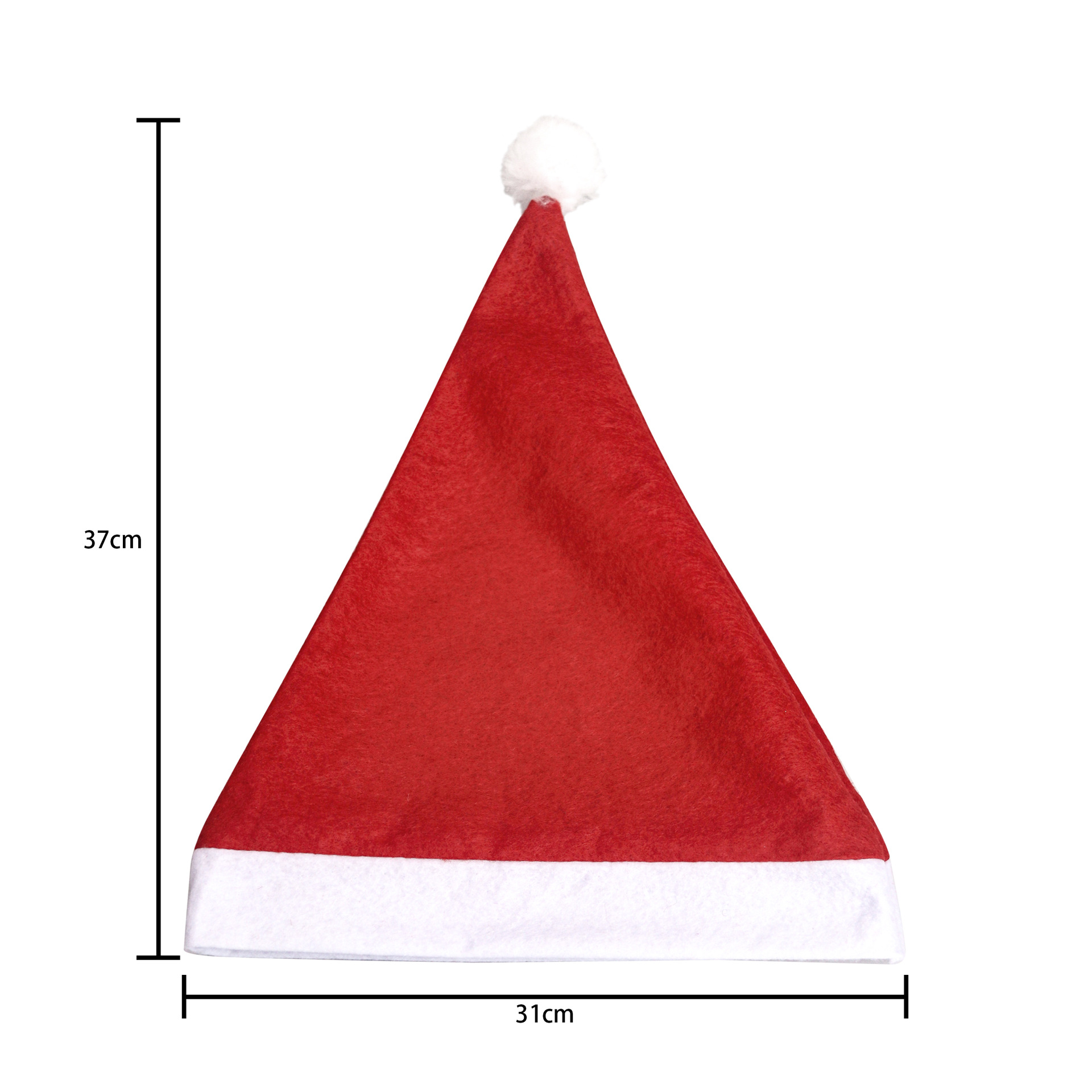 Custom Santa Hats Wholesale Personalized Logo Non‑Woven Christmas Santa Hat for Party Decoration