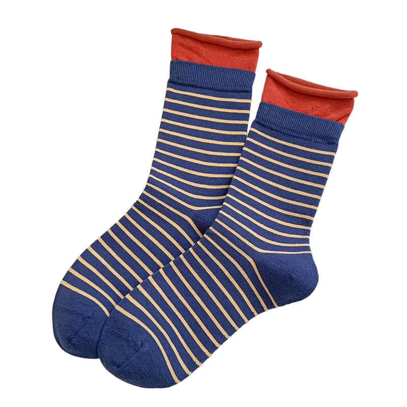 Wholesale Custom Women Fashion Stripe Socks – Comfortable Cotton Blend for Sports