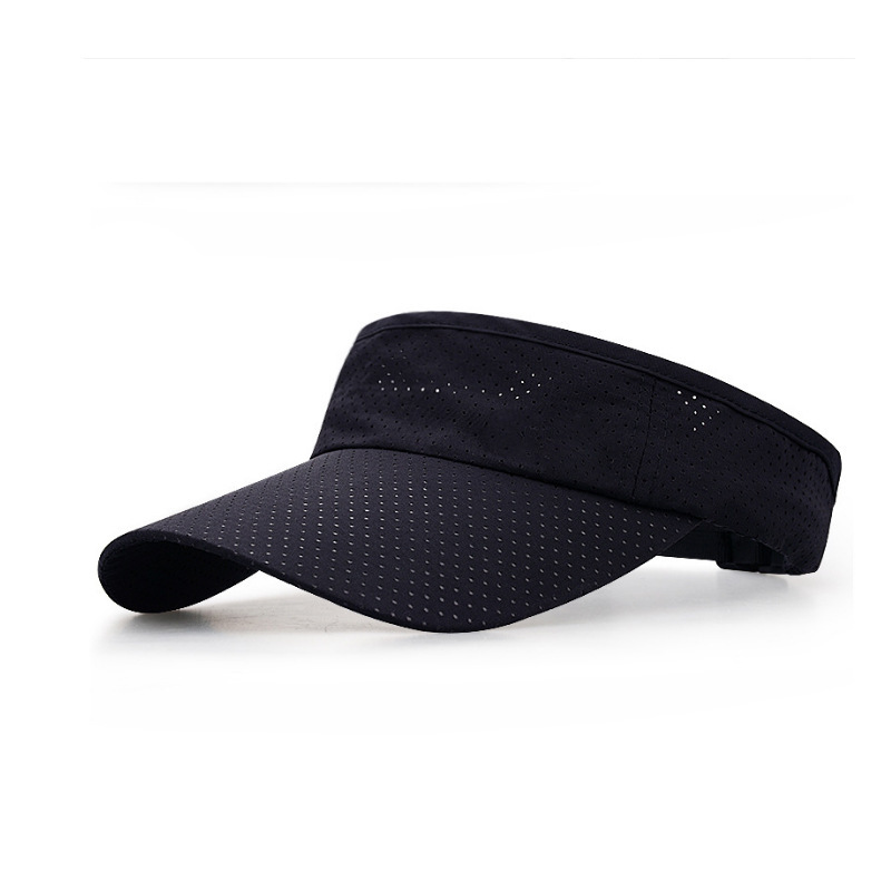 Breathable Laser-Cut Mesh Visor – Customizable Cotton Sun Protection Hat