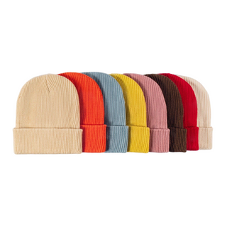 Trendy Solid Color Acrylic Knit Cuff Beanie – Wholesale Bulk Pack for Branding & Corporate Gifting