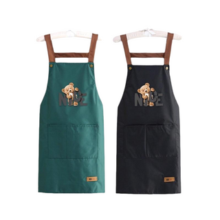 Waterproof Cooking Apron with Bear Print - Custom Logo Wholesale for Restaurants & Home