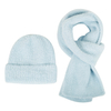 Soft Fuzzy Knit Beanie & Scarf Set – Customizable Winter Accessories for Wholesale