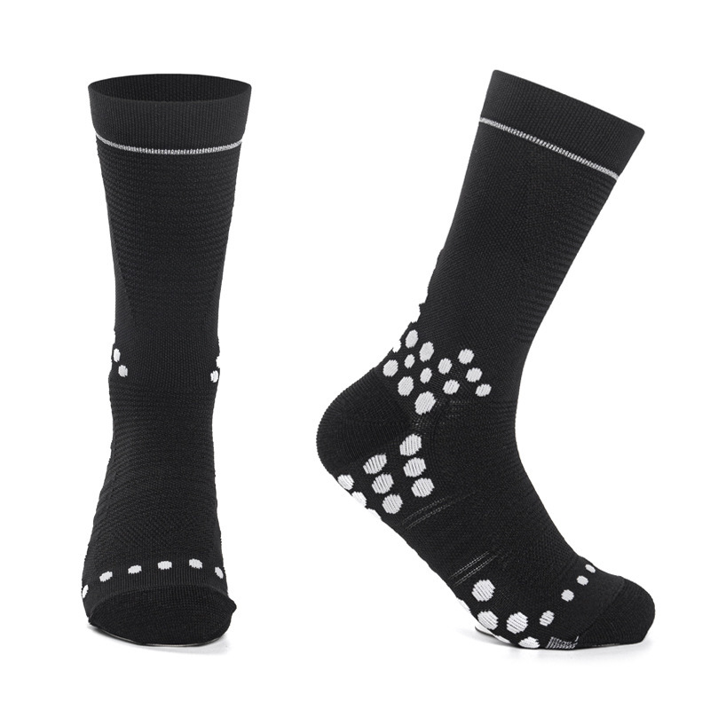 Custom Logo Anti-Slip Crew Socks | Bulk Wholesale Performance Socks with Traction Dots