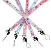 Kawaii Cartoon Lanyard, Cute Bear & Bunny Print Neck Strap for ID Badge, Phone & Keys