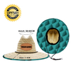 Custom Logo UPF50+ Checkered Straw Hat – Bulk Beach Lifeguard Hat