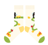 Playful Kitten Print Cotton Socks | Colorful Novelty Crew Socks for Women & Girls