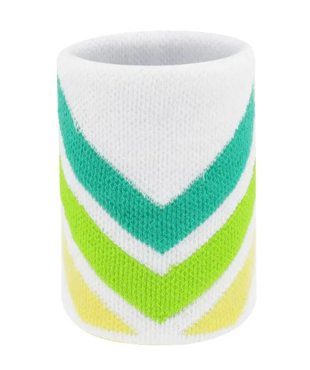 Purple and Yellow X-Pattern Sports Wristband for Athletic Support